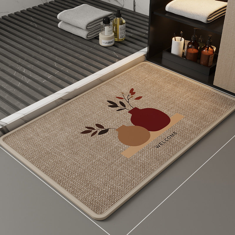 Cute Cartoon Bathroom Mat Absorbent Non-Slip Home Decor