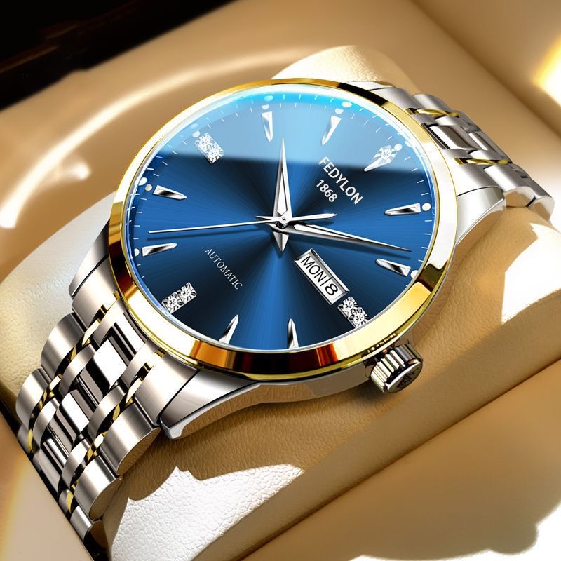 Fully automatic non-mechanical watch with water resistance