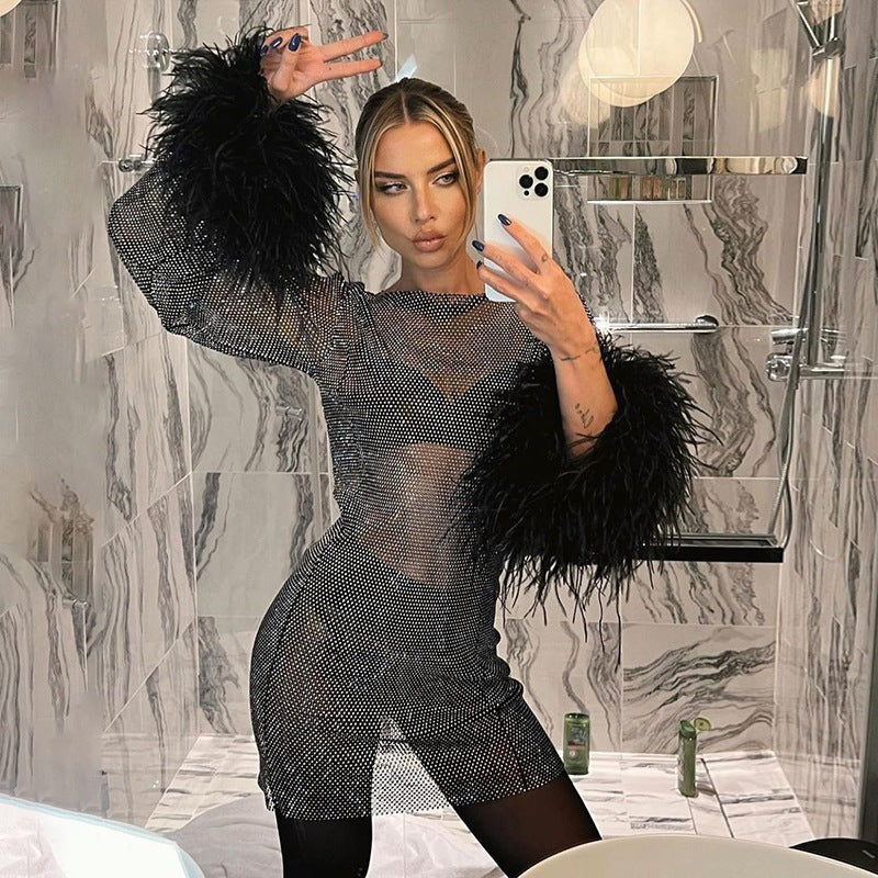 Fluffy Mesh Women Dress