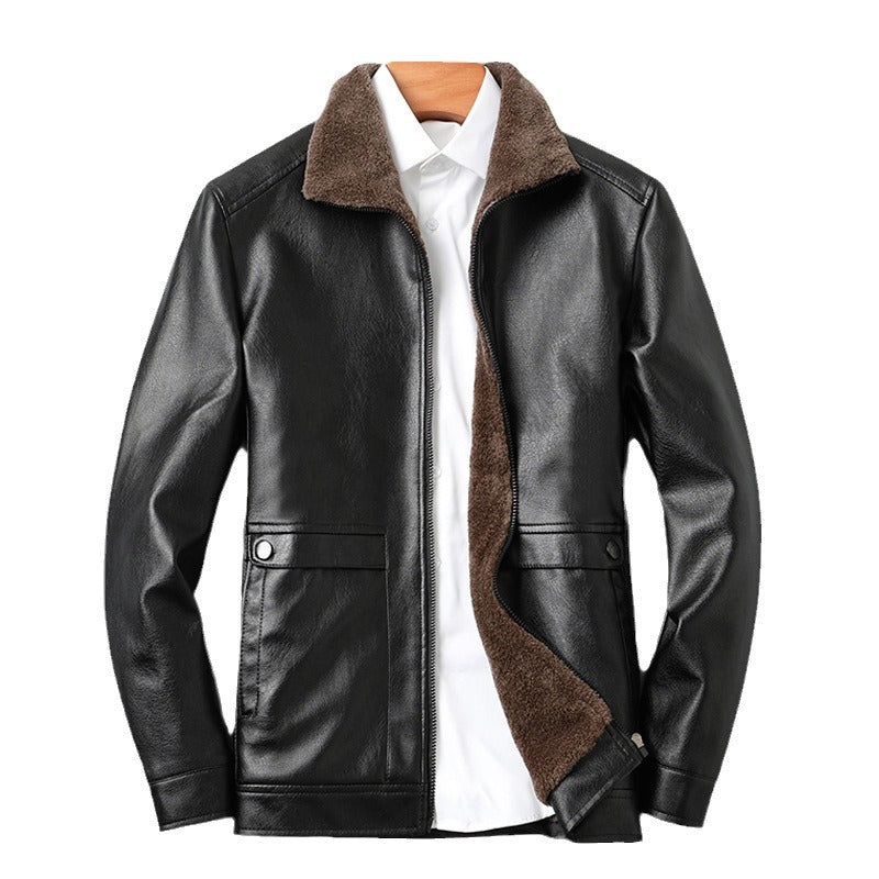 Mens PU Leather Casual Jacket