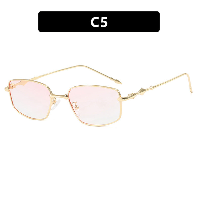 Square Retro Metal Frame Sunglasses