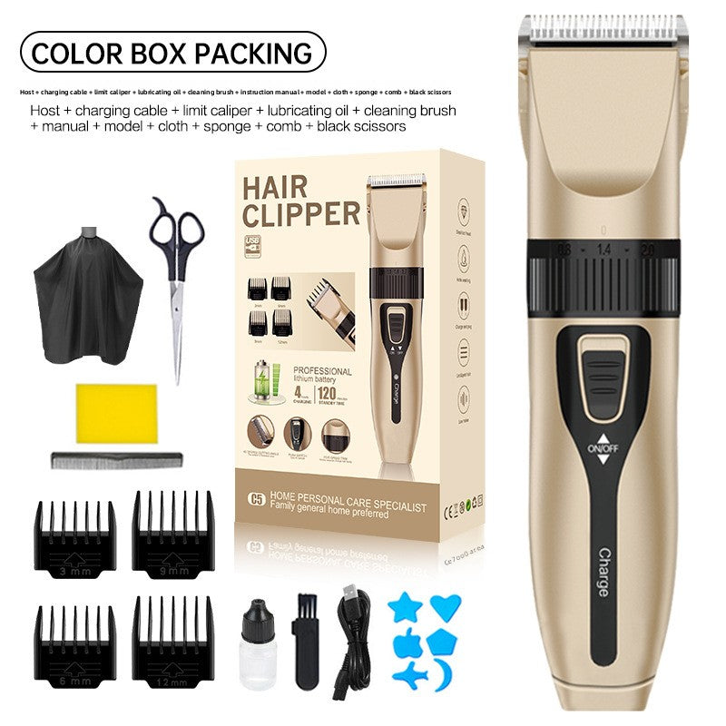 Rechargeable Hair Clipper with Stainless Steel Blades
