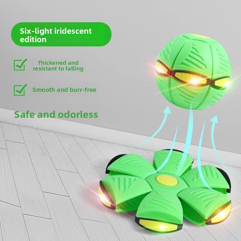 LED Light Up Bounce Ball Transformable Flying Disc