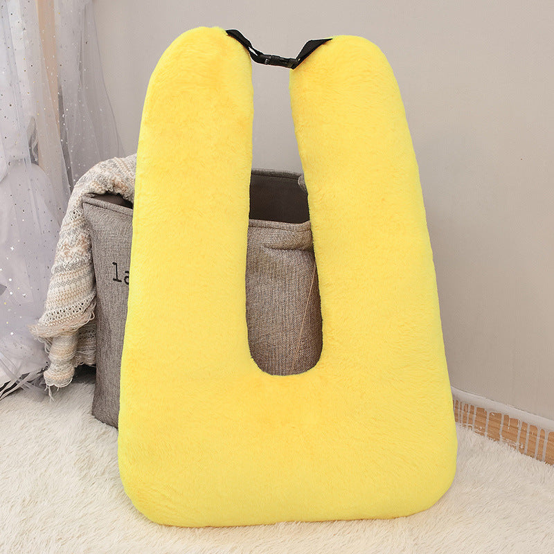 U-Shaped Plush Car Pillow Cushion