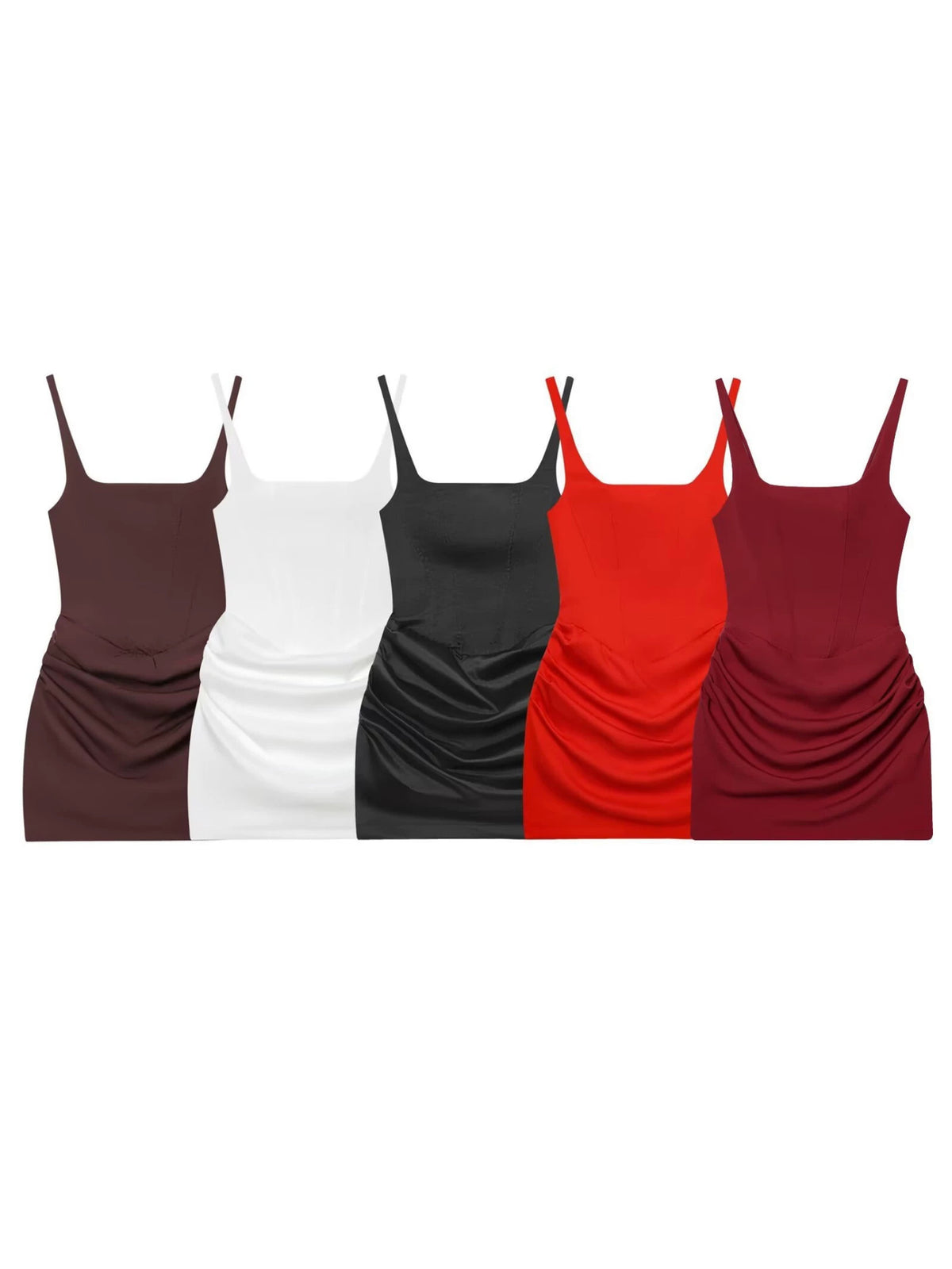 French-Style Sleeveless Bodycon Tie-Waist Dress