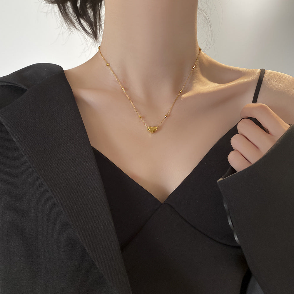 Love-themed titanium steel necklace
