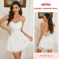 Pure Color Tube Top Short Skirt Slim Backless Small Dress Dress