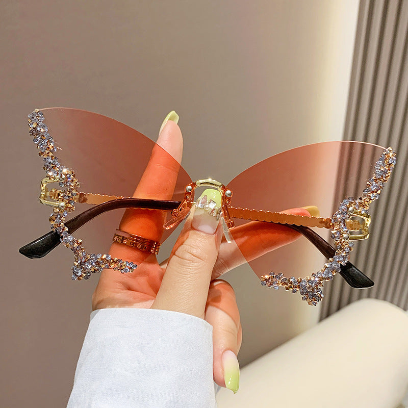 Butterfly Diamond Sunglasses UV400 Protection