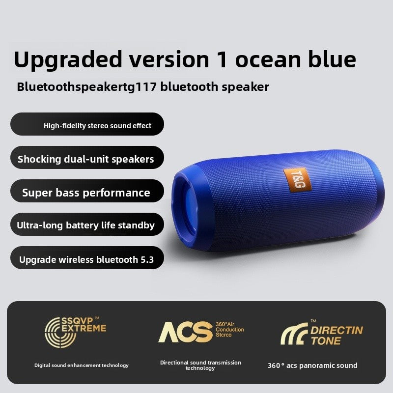 Portable Bluetooth Speaker with Enhanced Bass
