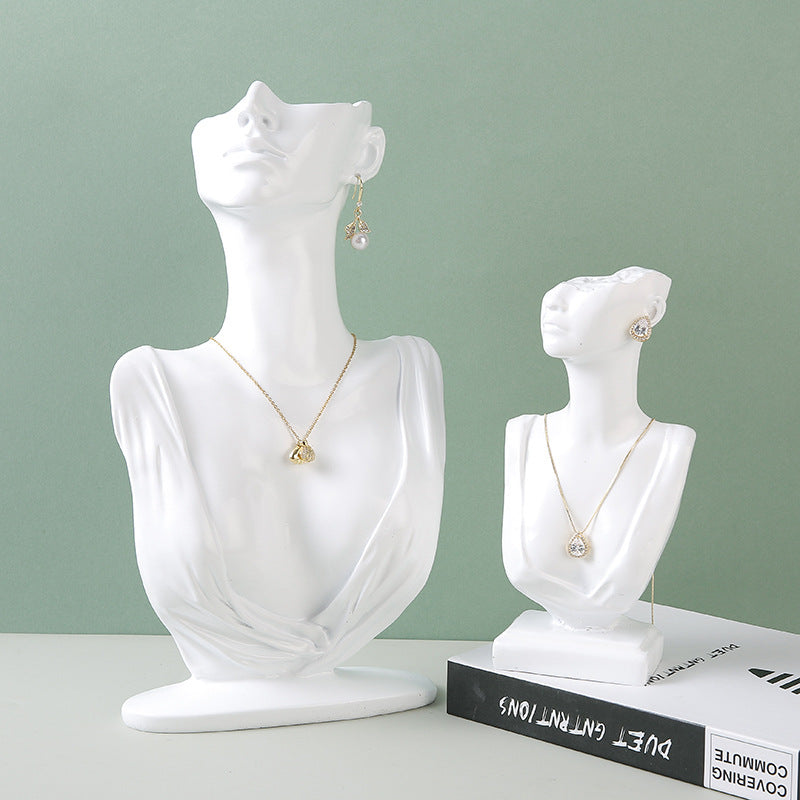 Resin Half-Body Mannequin Jewelry Display Stand