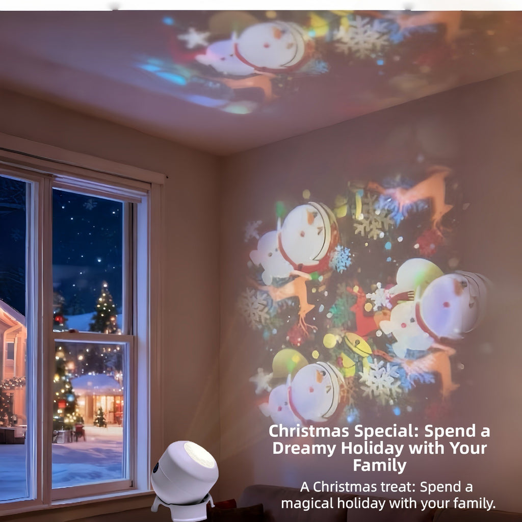 Rotating LED Projection Night Light with Holiday Themes