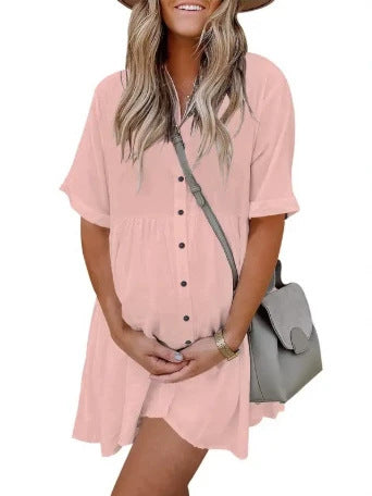 Womens Loose Fit Shirt Dress