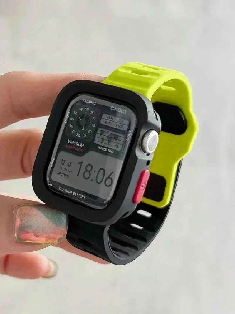Apple Watch Silicone Strap and Protective Case
