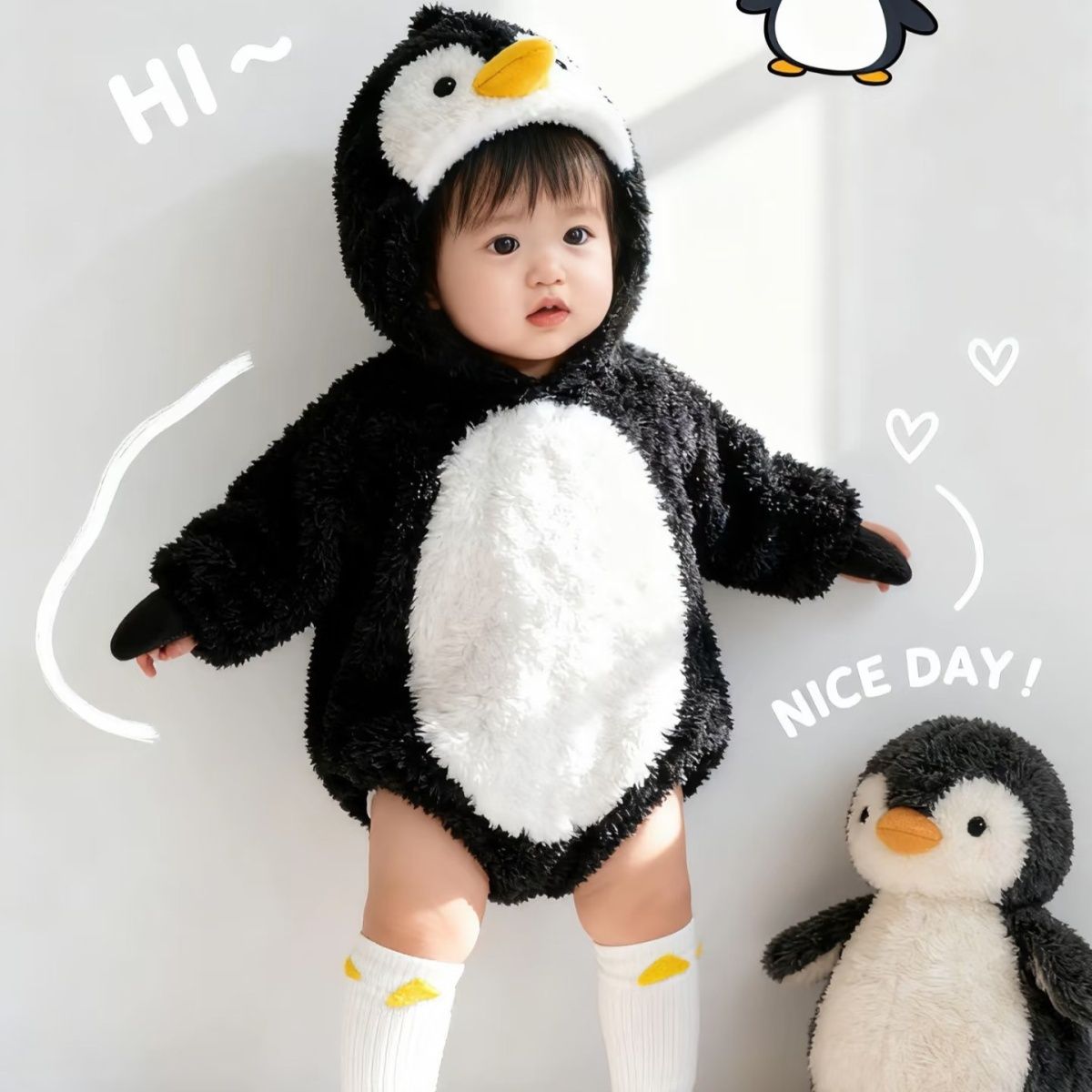Penguin Baby Photography Romper Costume
