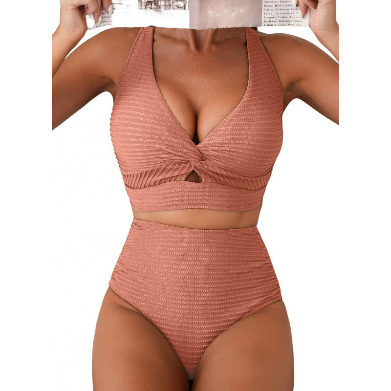 Womens Ribbed Bikini Swimsuit