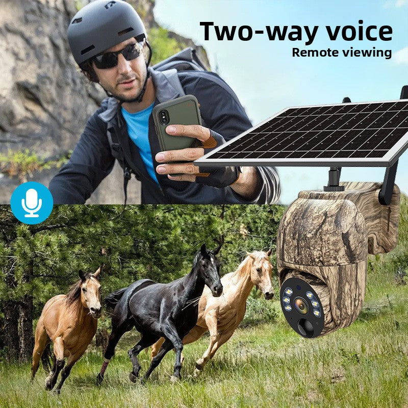 Solar Camouflage Camera Two Way Voice Full Color Night Vision Surveillance