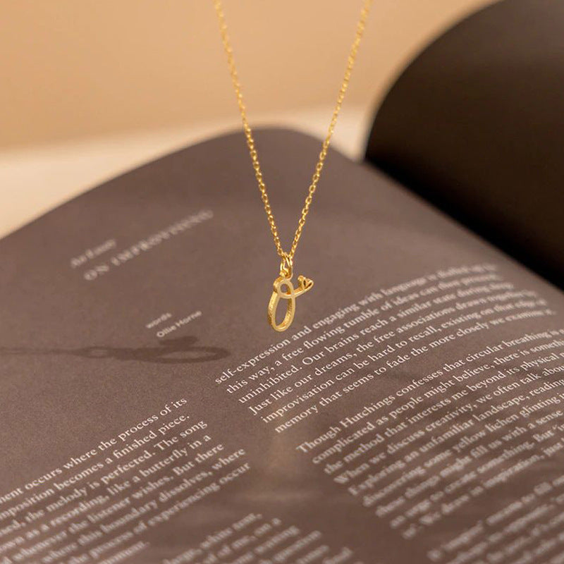 Alphabet Letter Stainless Steel Necklace