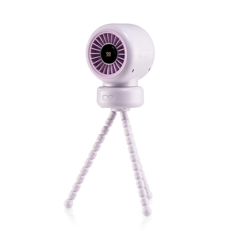 Octopus Clip On Desk Fan with Digital Display