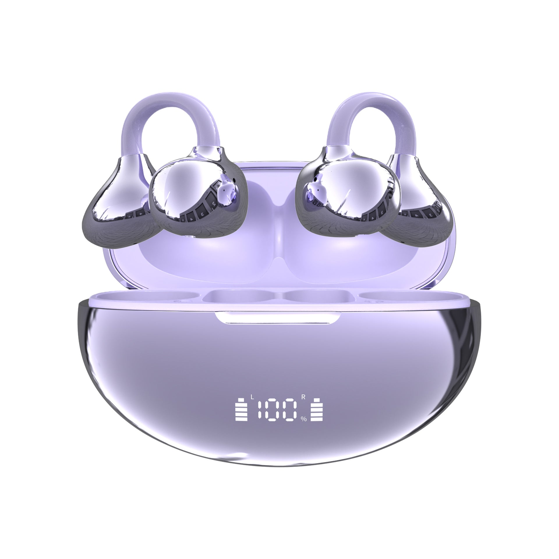 Ear Clip Bluetooth Headset Bone Conduction Wireless Sports Earphones with AI Translation Ultra-Long Battery Life