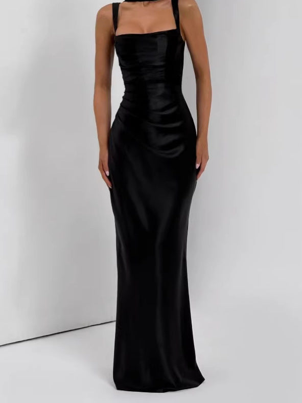 Elegant Halter Neck Fishtail Evening Gown