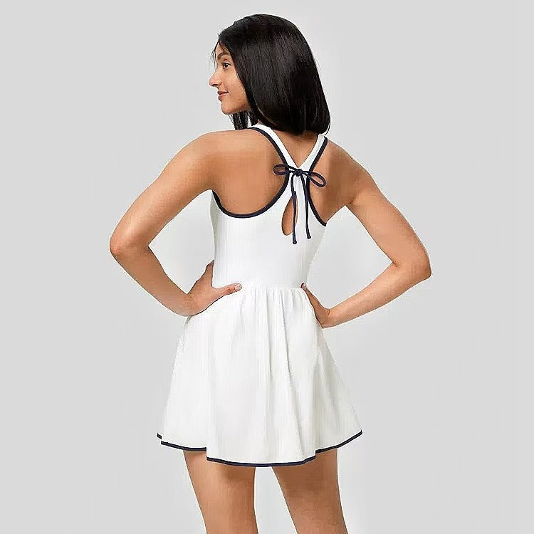 Women's Sleeveless Sports Dress with Chest Pad