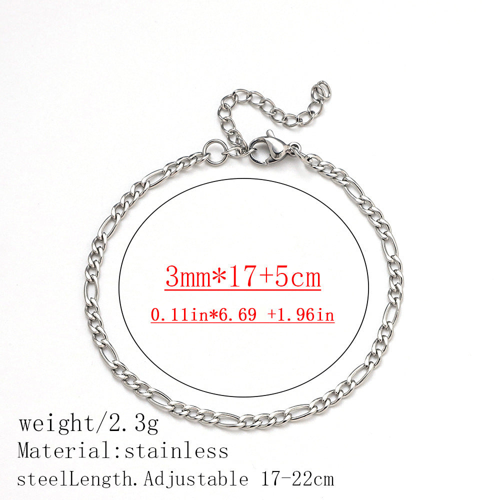 316L Titanium Steel Bracelet Waterproof Hypoallergenic Gold Plated Chain Jewelry for Men Women Unisex Fashion Accessories