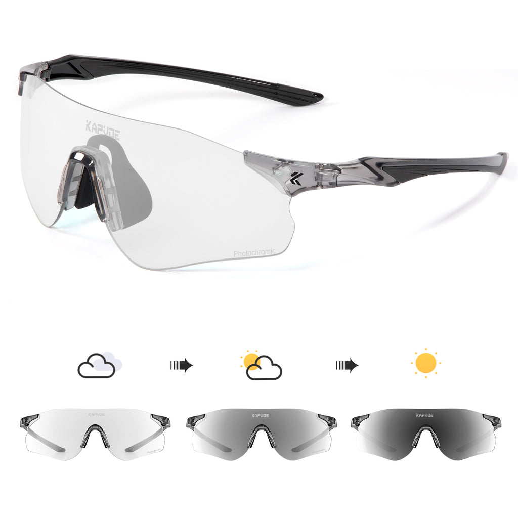 Photochromic Sports Sunglasses Windproof Cycling Glasses