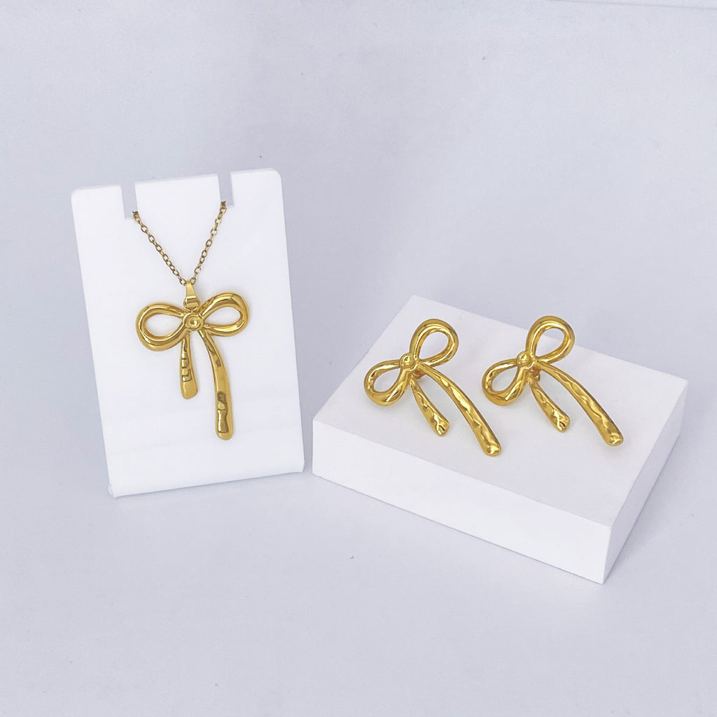 Stainless Steel Earrings and Necklace