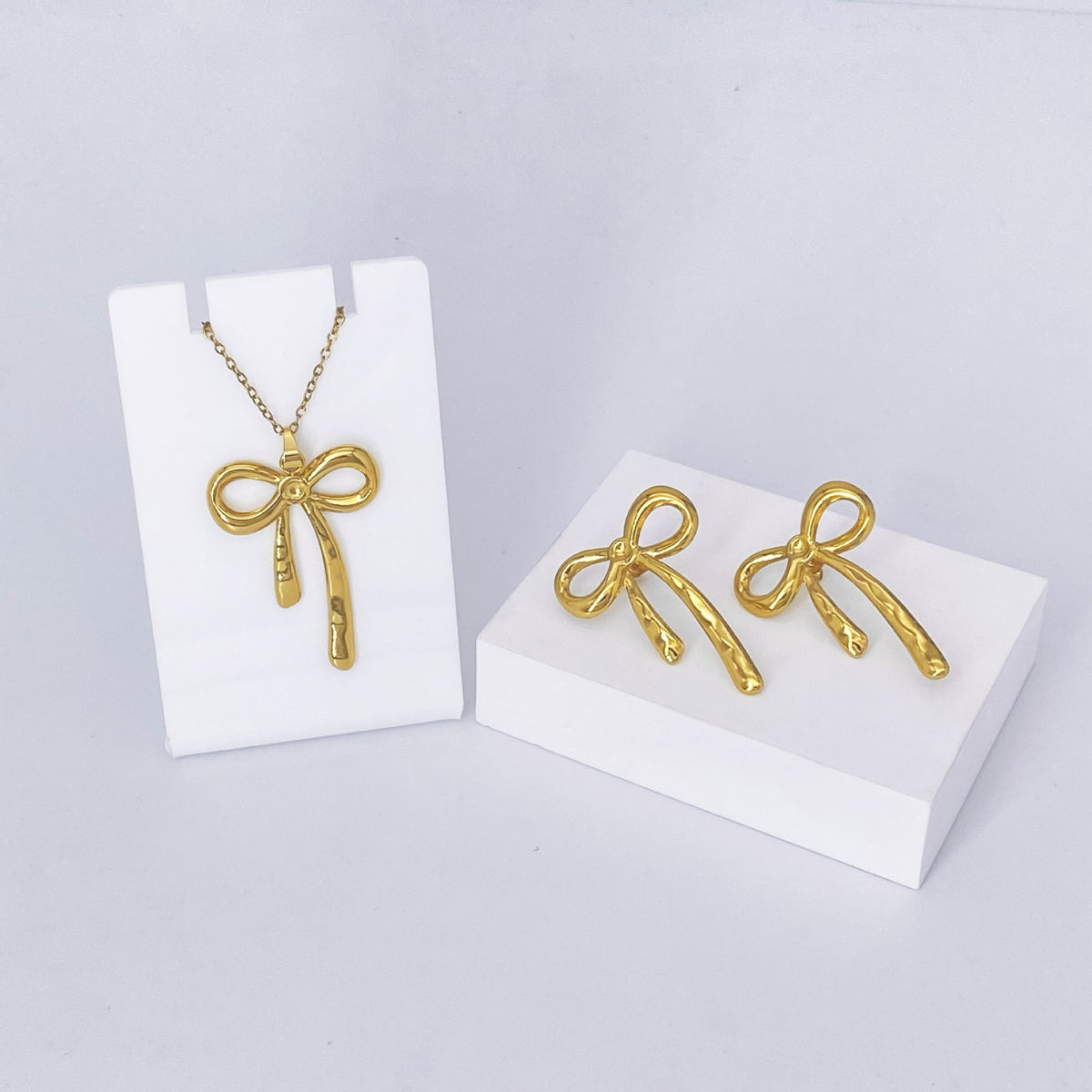 Stainless Steel Earrings and Necklace