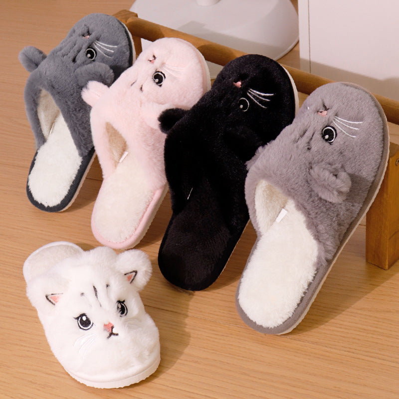 Cat cotton slippers