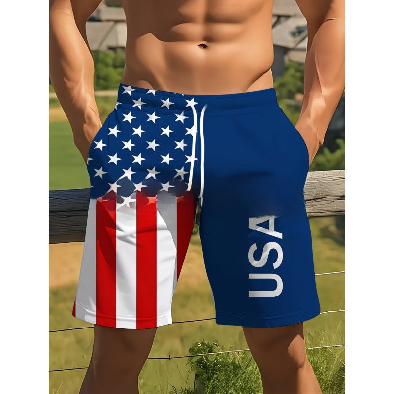 Mens Loose Breathable Beach Shorts