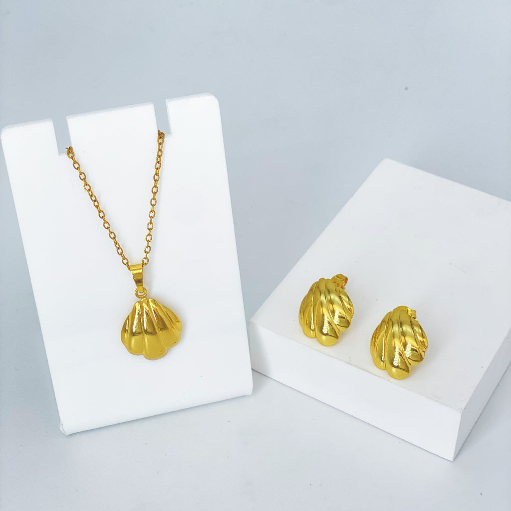 Stainless Steel Earrings and Necklace