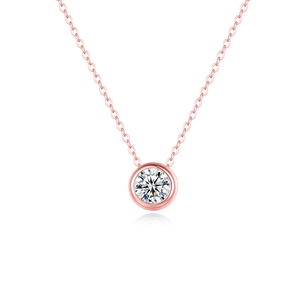 Moissanite Sterling Silver Bubble Necklace