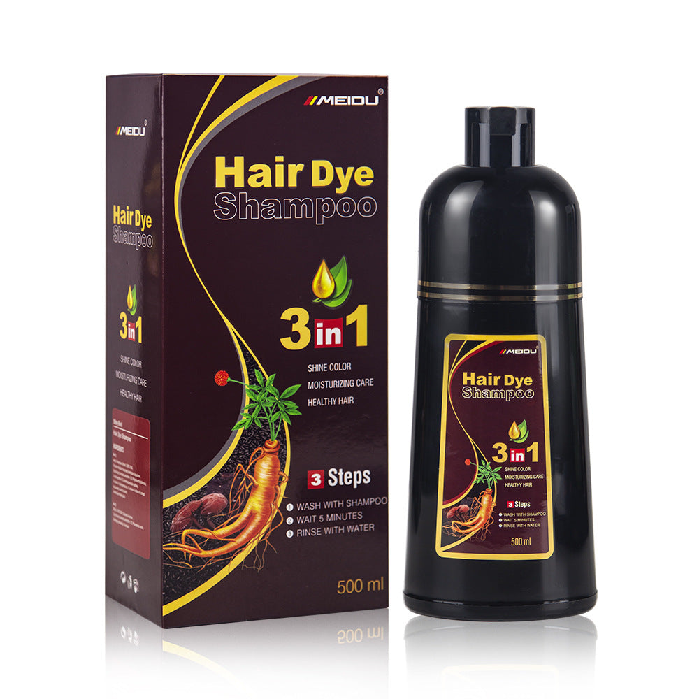 Plant Bubble Hair Dye Shampoo for Instant Color