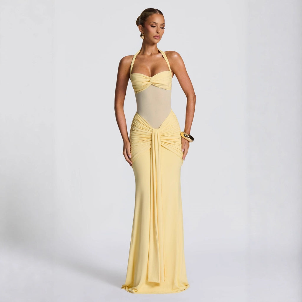 Elegant Mesh Fishtail Bodycon Dress