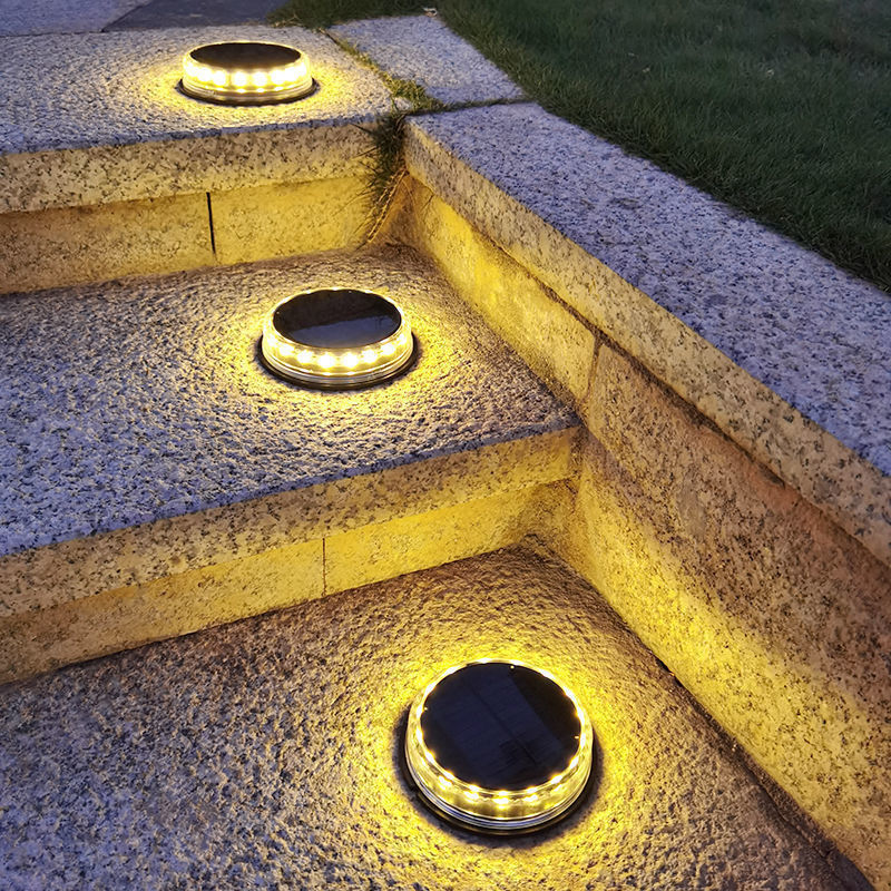 Solar-powered ground lights