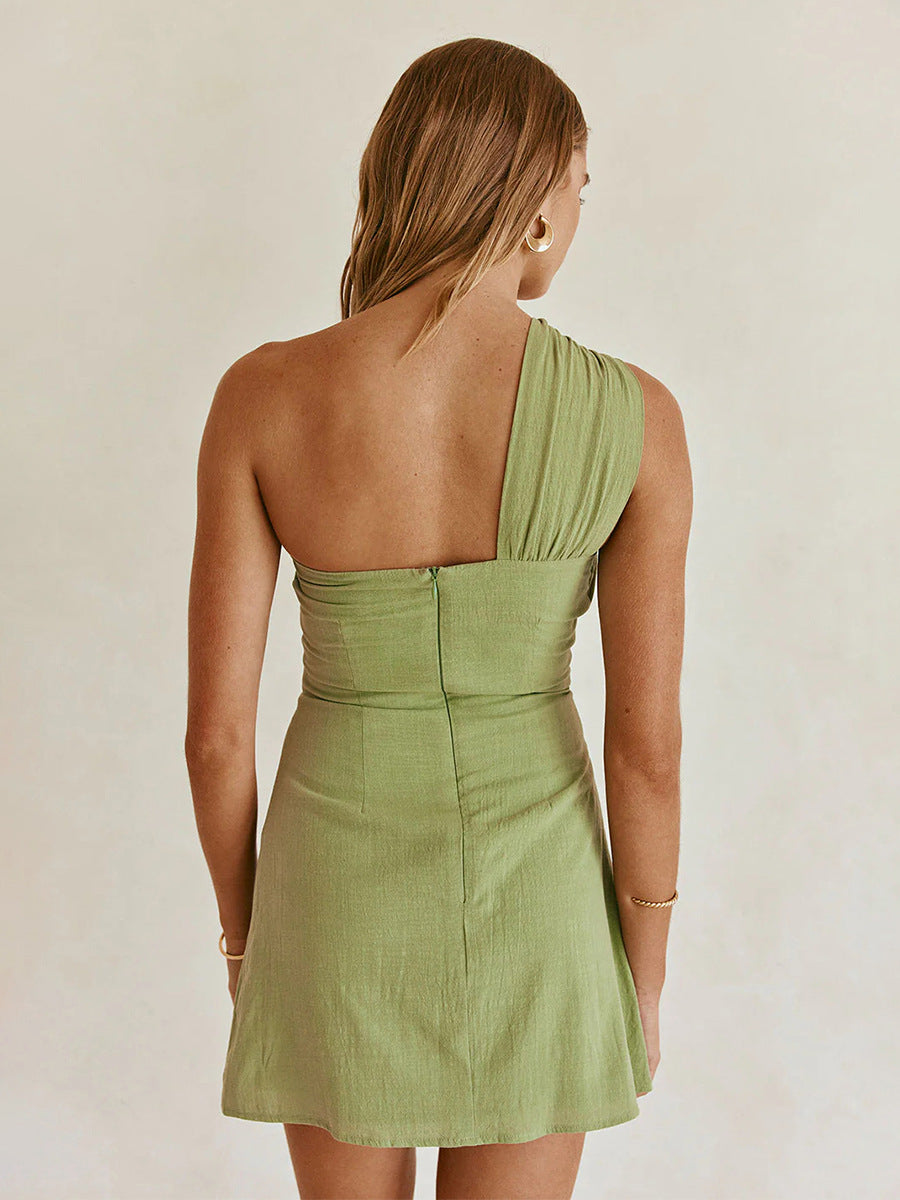 Women's Cotton Twist Knot Backless Dress