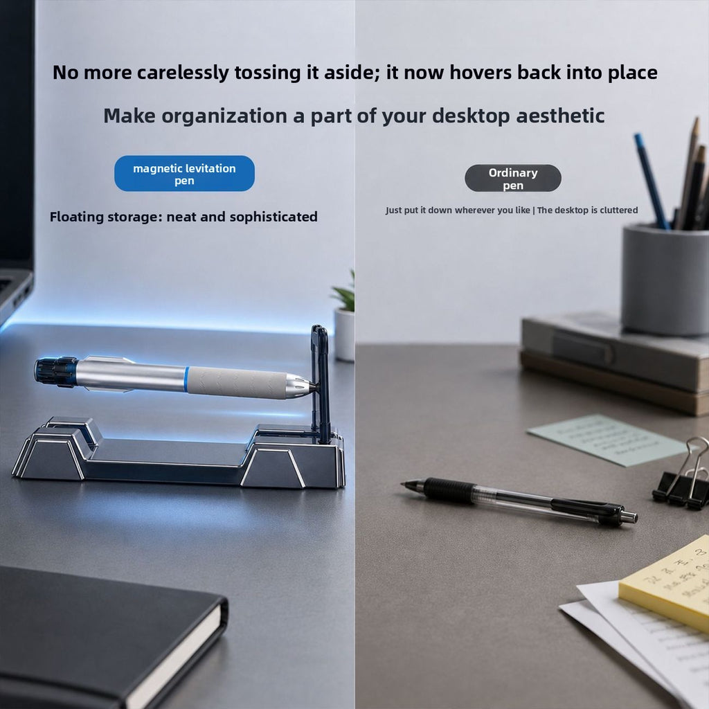 Magnetic Levitation Floating Gel Pen with Creative Desktop Base Stand