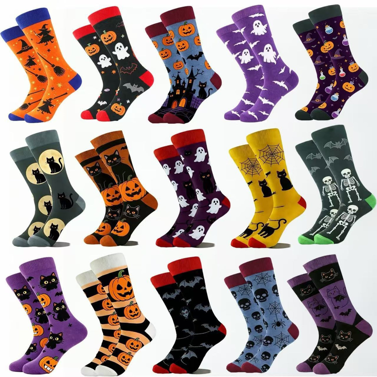 Halloween Themed Mid-Calf Cotton Socks
