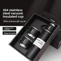 A cup of three-lid 304 stainless steel thermos cup