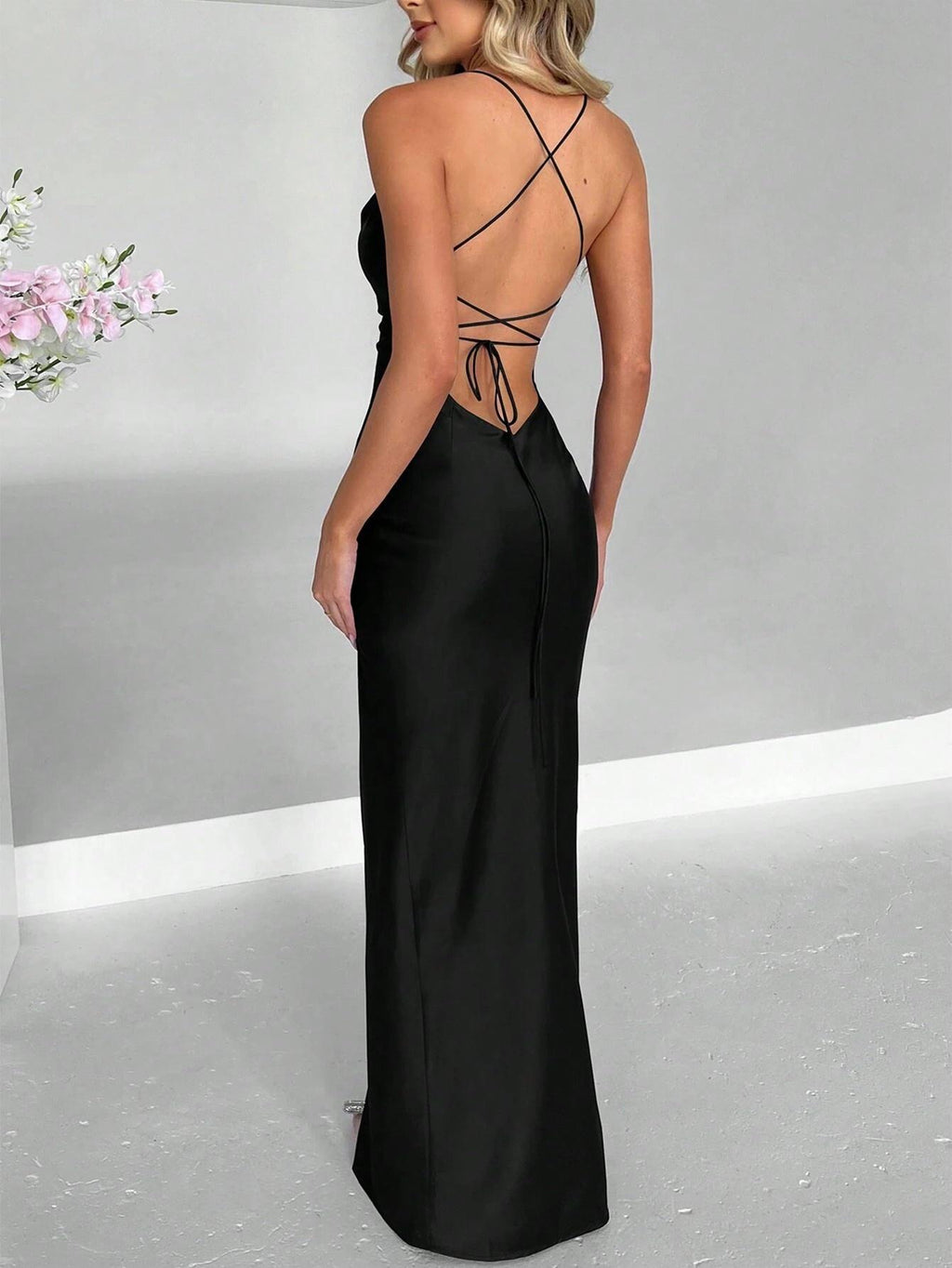 Slit evening dress