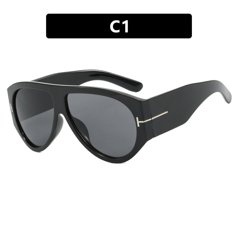 Aviator Sunglasses Women Oversize T-Shaped Frame