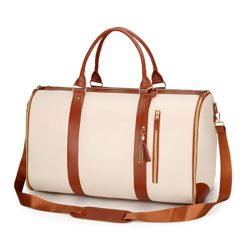 Foldable PU Travel Bag with Multiple Compartments