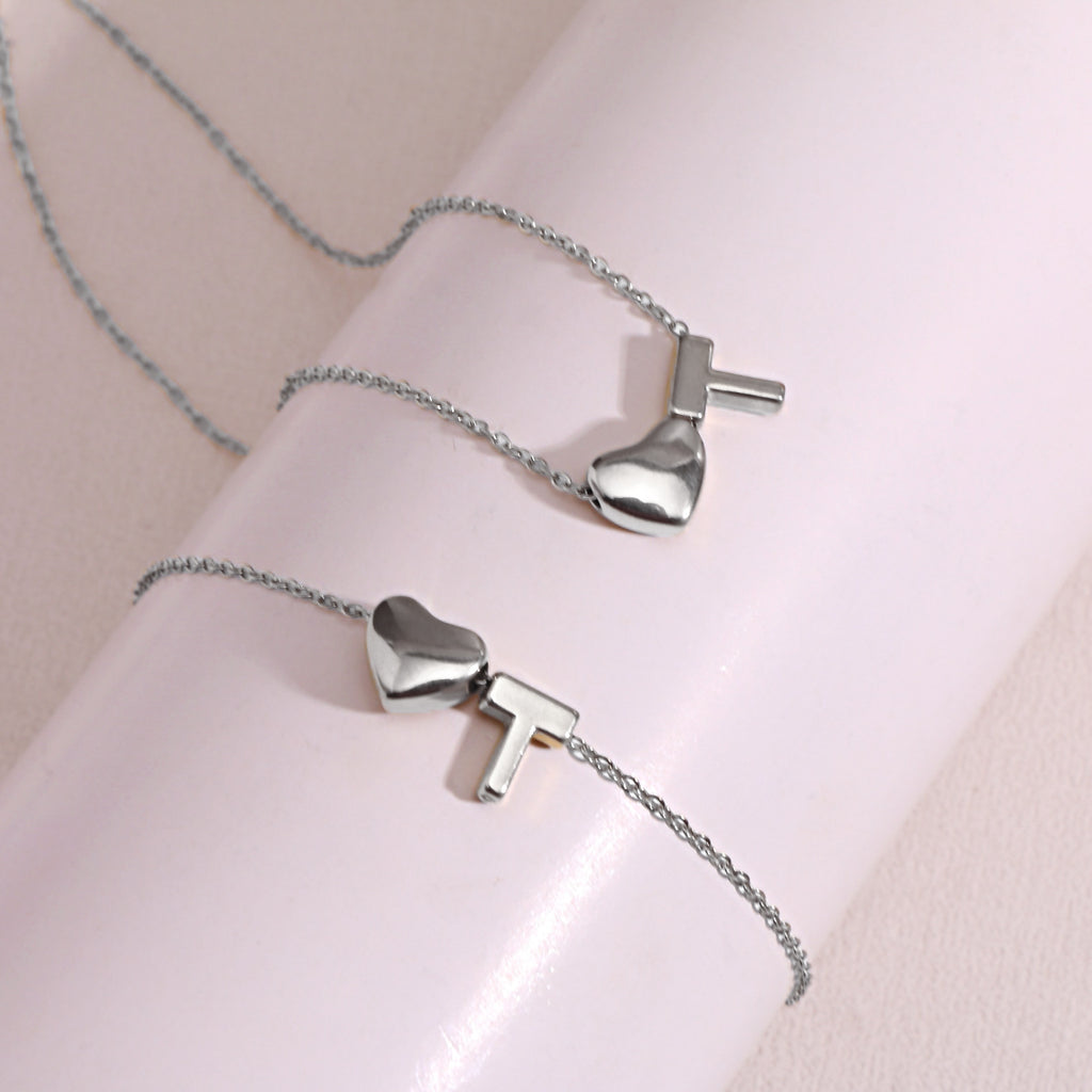 Heart Pendant Titanium Steel Necklace