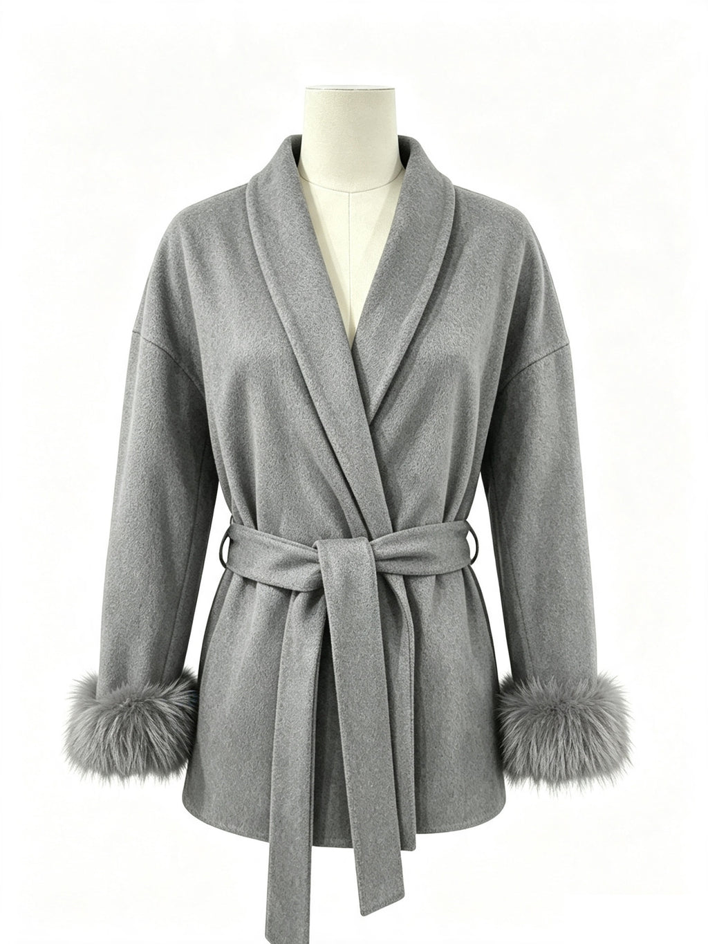 Wool coat, short-style overcoat