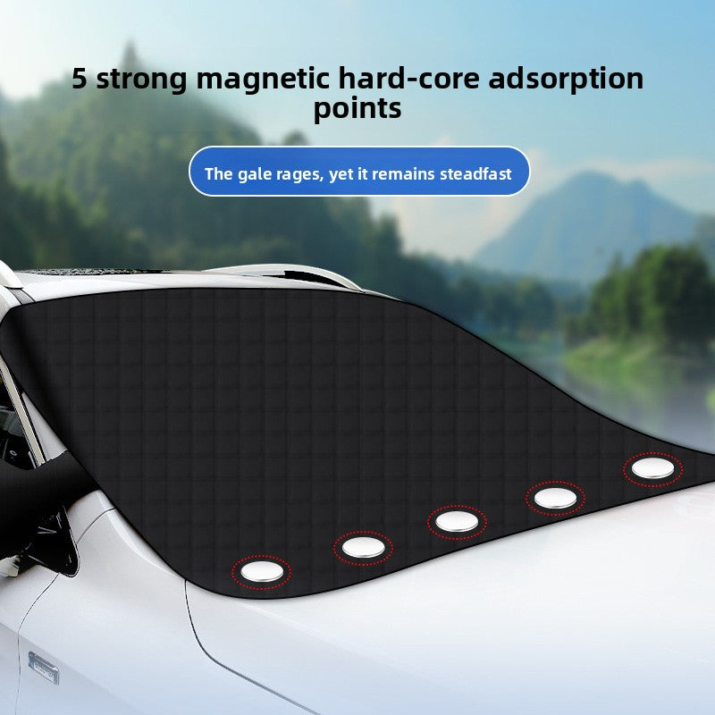 Double-Layer Aluminum Film Car Snow Shield Sun Rain Frost Protector Universal Fit for SUV Sedan