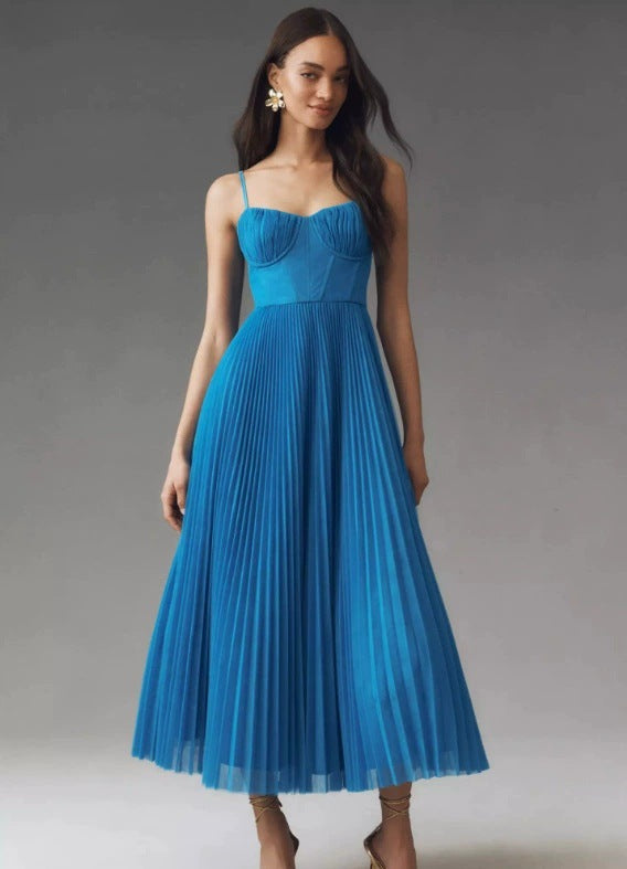 Women's Sleeveless Backless Deep V Neck Long Evening Dress