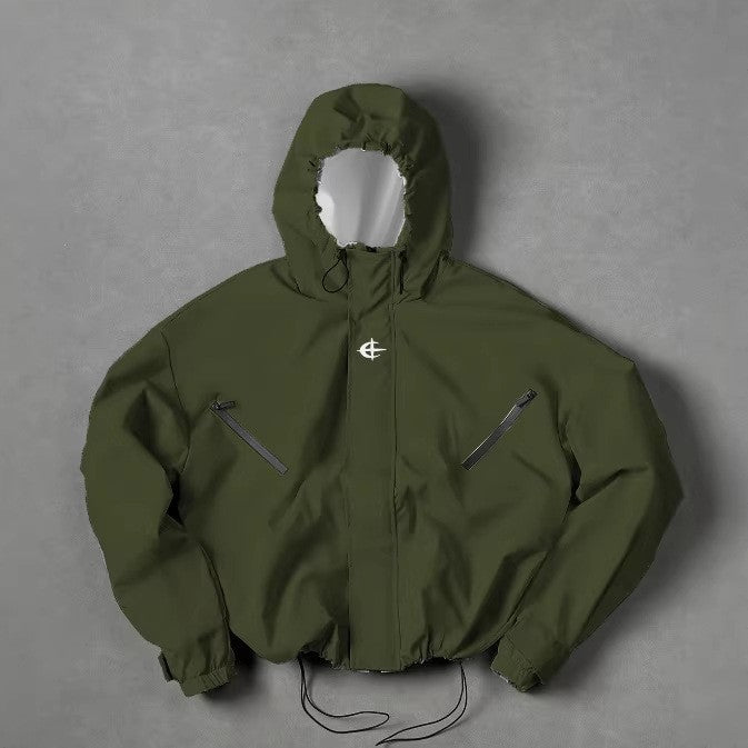 Mens Casual Hooded Windproof Jacket