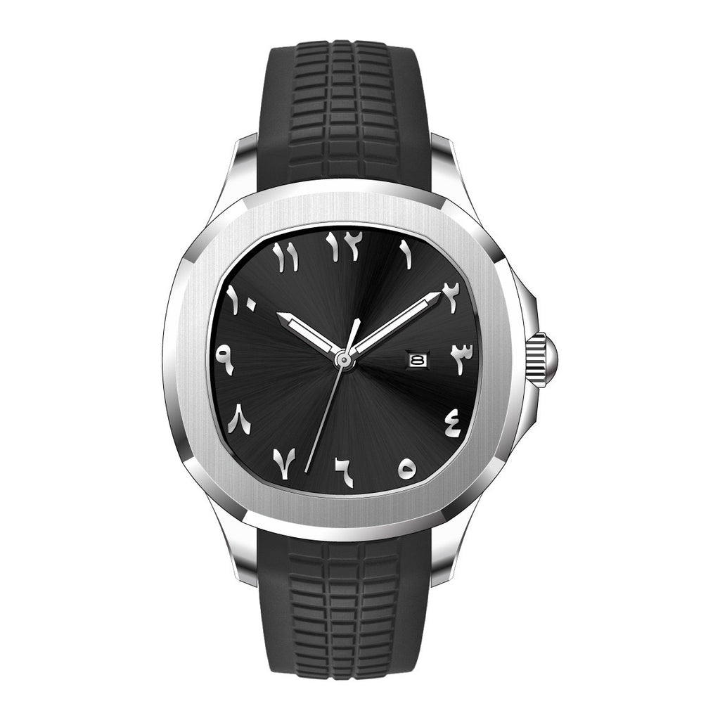 Classic Waterproof Quartz Watch with Silicone Strap