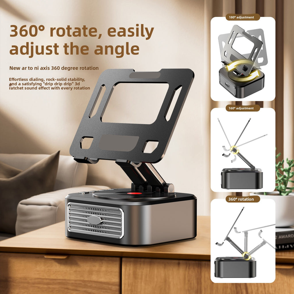 Rotating Tablet Stand with Bluetooth Speaker